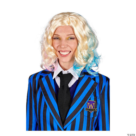 Wednesday Inspired Gothic Girls Friend Blonde Adult Costume Wig | USA Decoration®