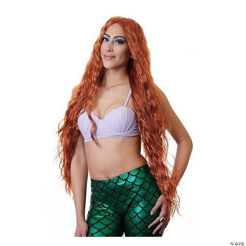 Mermaid Adult Natural Red Costume Wig | USA Decoration®