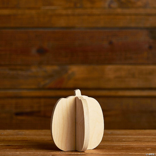 4 Count: Unfinished Wood Co 6 inch Slotted Pumpkins 4pc | USA Decoration®