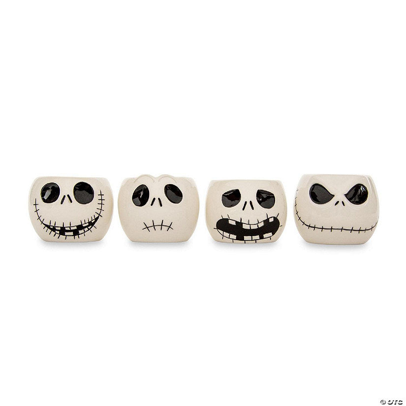 Disney The Nightmare Before Christmas Jack Faces Mini Ceramic Cups Shot Glass Set of 4 | USA Decoration®