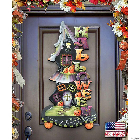 Designocracy Candle Holder Halloween Door Decor By J. Mills-Price Thanksgiving Halloween Decor | USA Decoration®