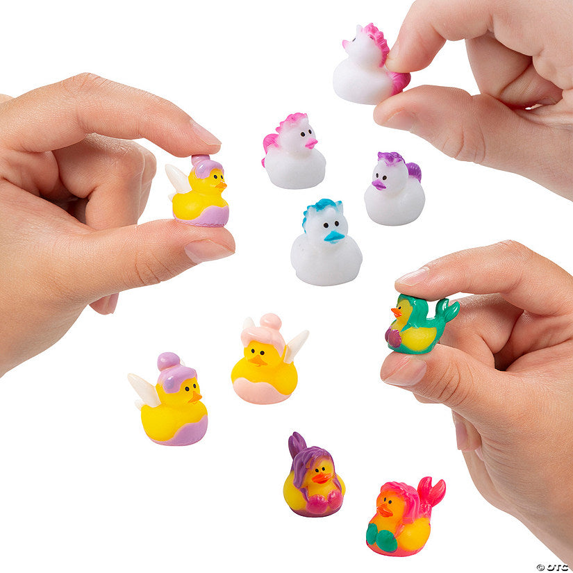72 Piece(s): Fantasy Multicolor Vinyl Micro Duck Assortment Kit – 72 Pc. | USA Decoration®