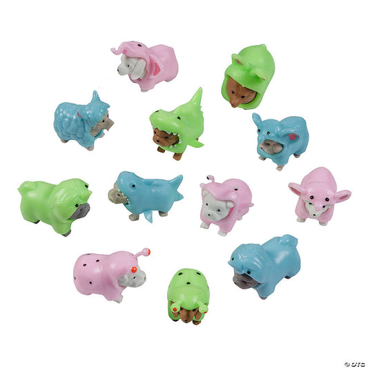 Per Dozen: 2 3/4" x 1 3/4" Stretchy Sand-Filled Dogs in Costumes - 12 Pc. | USA Decoration®