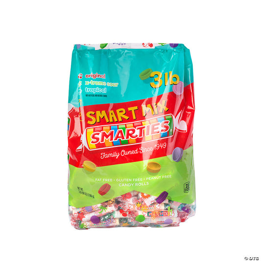 3 lbs. Bulk 180 Pc. Smarties Candy Rolls Original, Sour & Tropical Smart Mix Bag | USA Decoration®