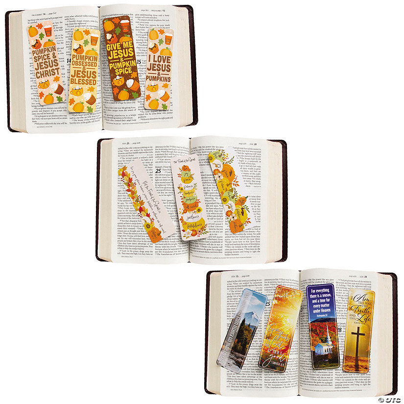 72 Piece(s): 2" x 6" Bulk 72 Pc. Religious Fall Bookmark Assortment | USA Decoration®