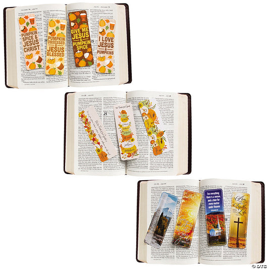 72 Piece(s): 2" x 6" Bulk 72 Pc. Religious Fall Bookmark Assortment | USA Decoration®
