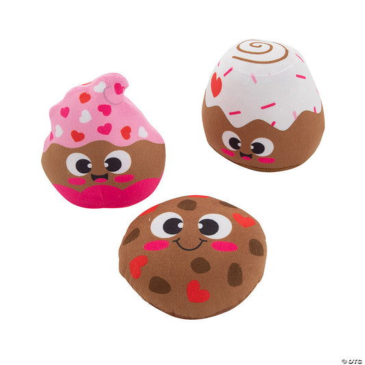 2 1/4" – 4 1/4" Valentine's Day Sweet Treats Stuffed Toys - 12 Pc. | USA Decoration®
