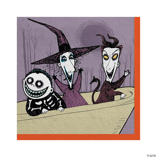 5" Disney’s The Nightmare Before Christmas Pumpkin King Beverage Napkins - 36 Ct. | USA Decoration®