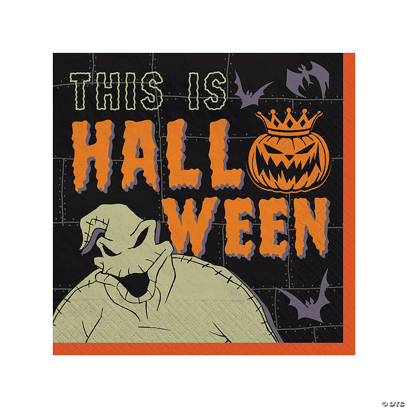 6 1/2" Disney’s The Nightmare Before Christmas Pumpkin King Luncheon Napkins - 36 Pc. | USA Decoration®