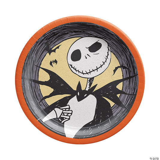 Disney’s The Nightmare Before Christmas Pumpkin King Round Paper Dinner Plates - 18 Ct. | USA Decoration®