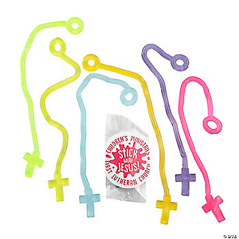 72 Piece(s): 7 3/4" Bulk 72 Pc. Personalized Glow-in-the-Dark Sticky Crosses | USA Decoration®