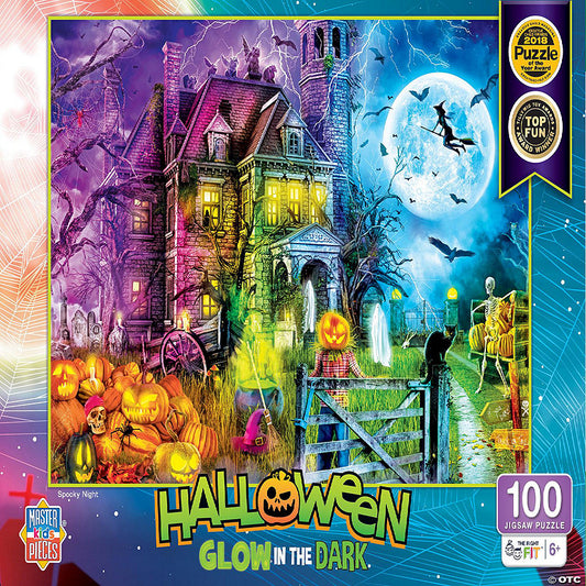 100 Piece(s): MasterPieces Halloween Glow in the Dark - Spooky Night 100 Piece Puzzle | USA Decoration®