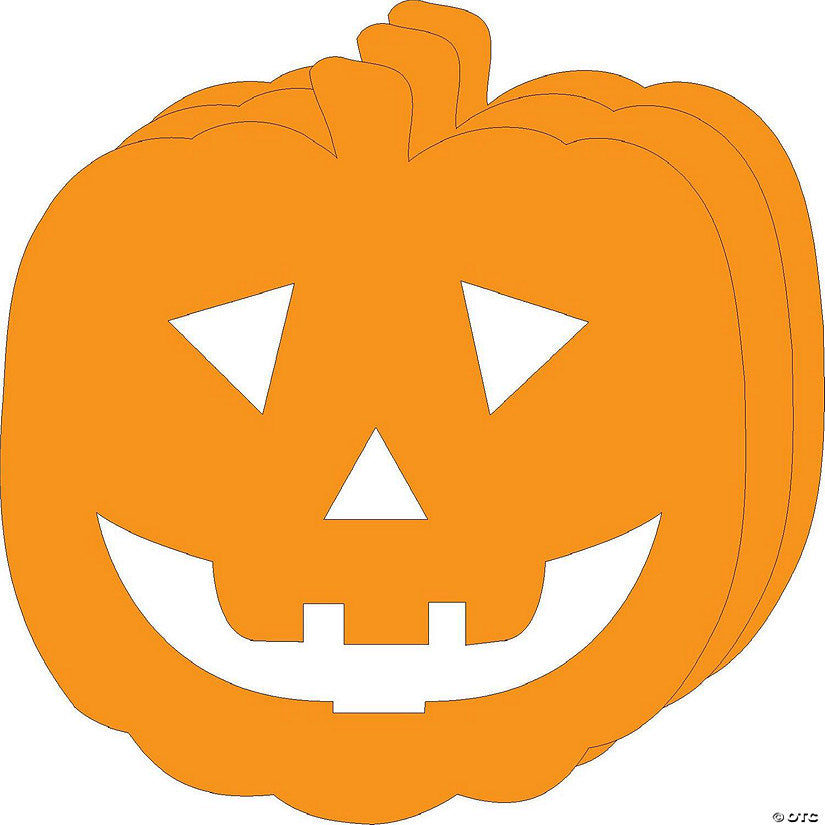 15 Piece(s): Creative Shapes Etc. - Large Single Color Creative Foam Craft Cut-outs - Jack O Lantern | USA Decoration®
