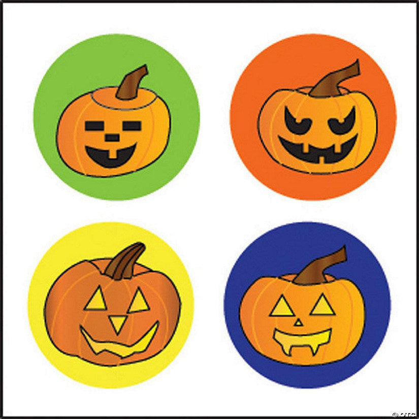 864 Piece(s): Creative Shapes Etc. - Incentive Stickers - Carved Pumpkins | USA Decoration®