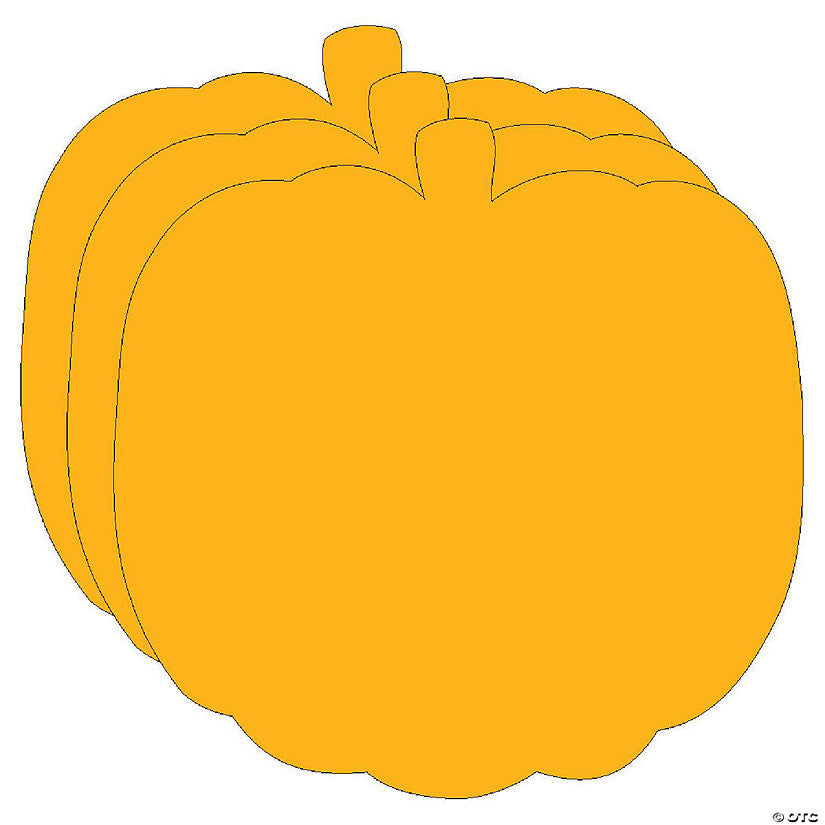 31 Piece(s): Creative Shapes Etc. - Single Color Bright Neon Small Cut-outs - Pumpkin | USA Decoration®