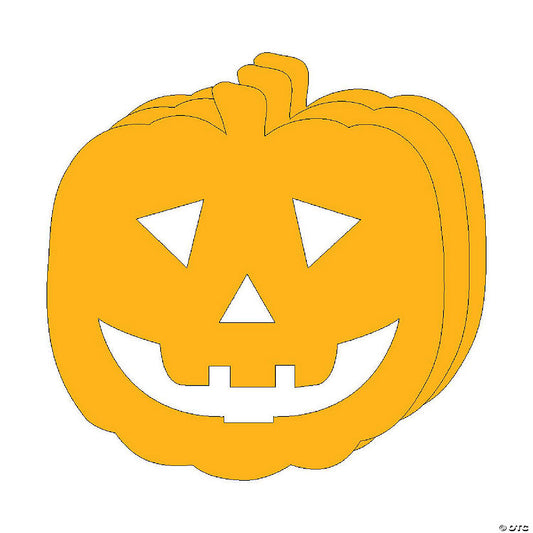 31 Piece(s): Creative Shapes Etc. - Single Color Bright Neon Small Cut-outs - Jack O Lantern | USA Decoration®