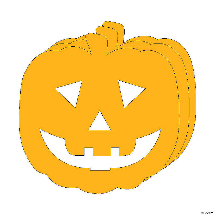 31 Piece(s): Creative Shapes Etc. - Single Color Bright Neon Small Cut-outs - Jack O Lantern | USA Decoration®
