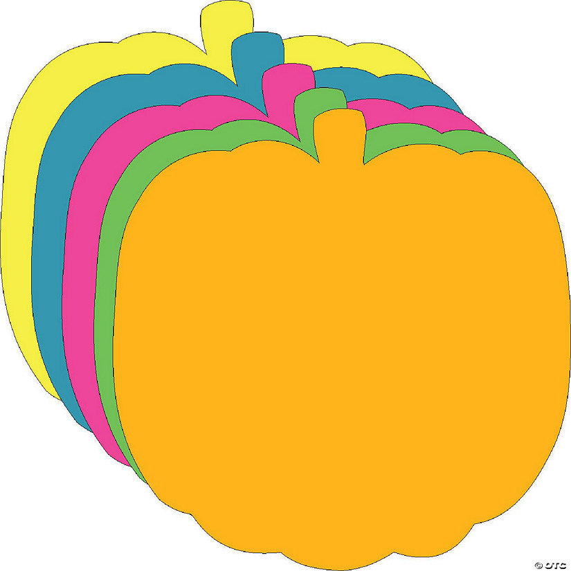 31 Piece(s): Creative Shapes Etc. - Assorted Color Bright Neon Small Cut-outs - Pumpkin | USA Decoration®