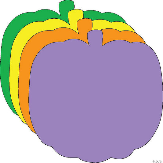 31 Piece(s): Creative Shapes Etc. - Large Assorted Color Construction Paper Craft Cut-out - Pumpkin | USA Decoration®