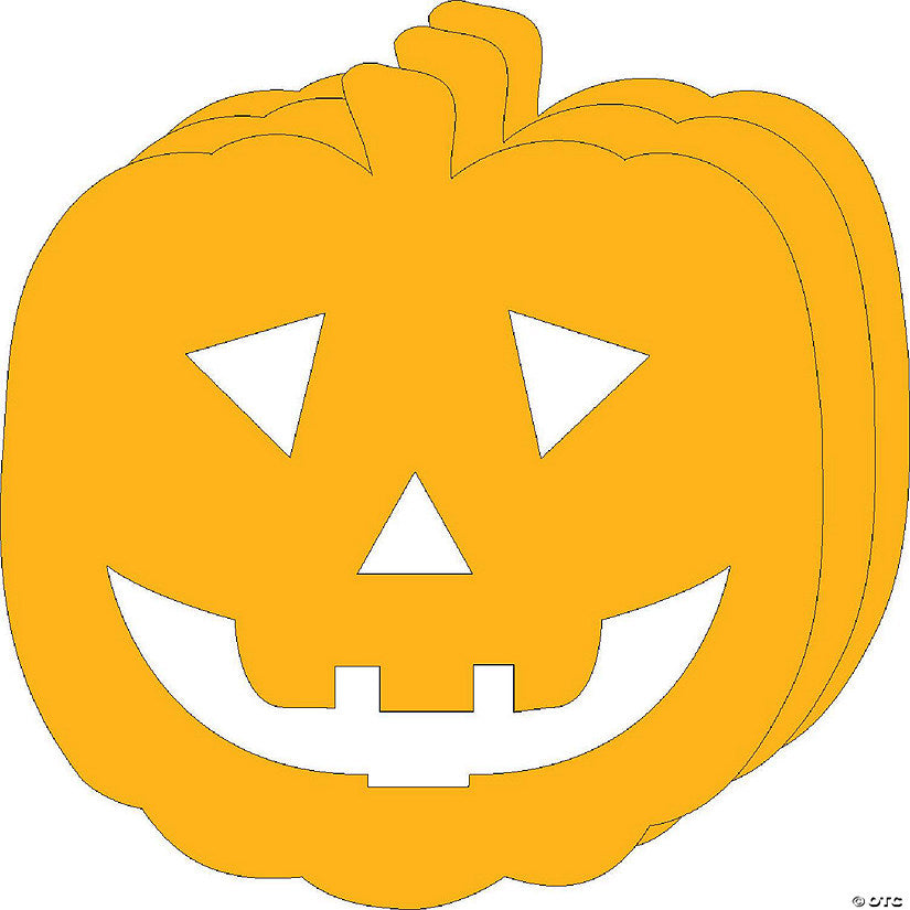 31 Piece(s): Creative Shapes Etc. - Single Color Bright Neon Large Cut-outs Jack O Lantern | USA Decoration®