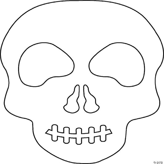 31 Piece(s): Creative Shapes Etc. - Large Single Color Construction Paper Craft Cut-out - Skull | USA Decoration®