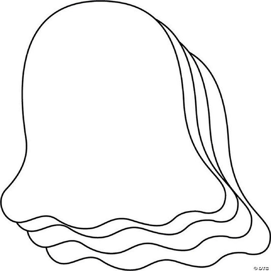 31 Piece(s): Creative Shapes Etc. - Large Single Color Construction Paper Craft Cut-out - Ghost | USA Decoration®