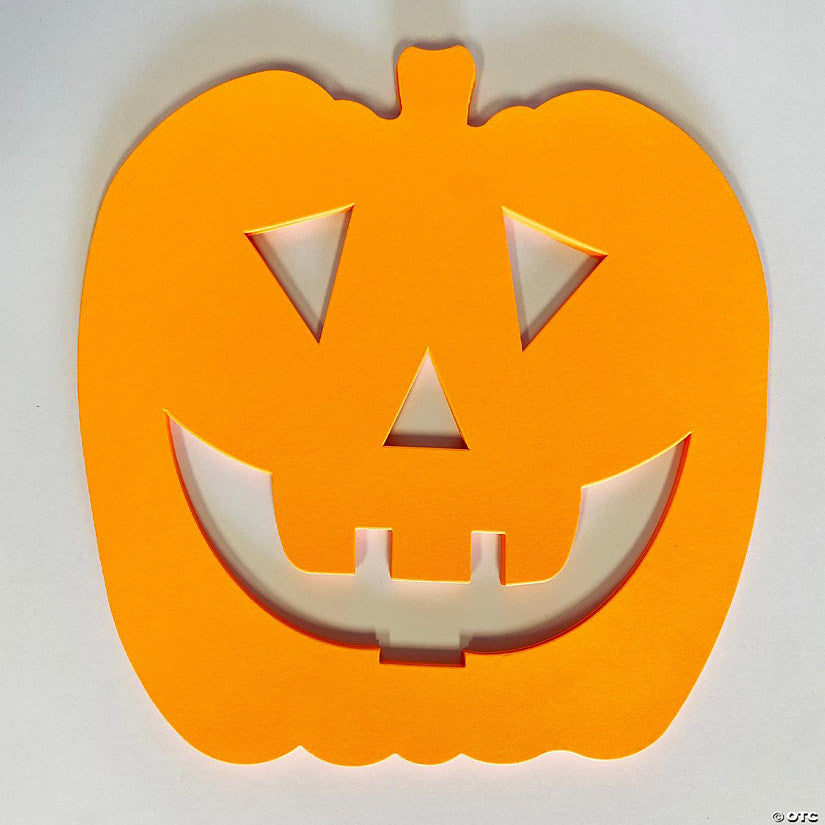 15 Piece(s): Creative Shapes Etc. - Single Color Bright Neon Super Cut-outs Jack O Lantern | USA Decoration®