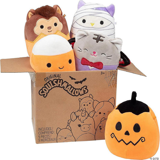 1 Piece(s): Squishmallows 5" 2023 Halloween Plush 5-Pack - Officially Licensed Kellytoy Plush - Collectible Soft Squishy Mini Spooky Stuffed Animal Toys - Add to Your Squad | USA Decoration®