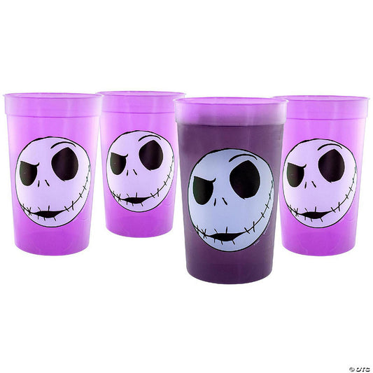 Disney The Nightmare Before Christmas Jack Color-Changing Cups Set of 4 | USA Decoration®