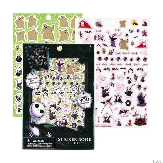 Disney Nightmare Before Christmas Sticker Book 4 Sheets Over 300 Stickers | USA Decoration®