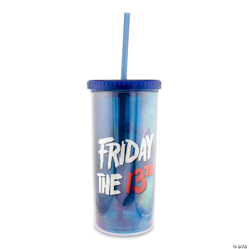 Friday The 13th Jason Carnival Cup With Lid and Straw Holds 20 Ounces | USA Decoration®