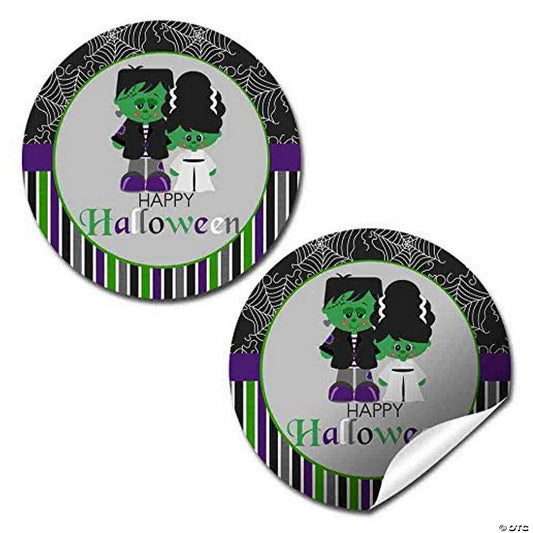 AmandaCreation Frankenstein and Bride Envelope Seals 40pc. | USA Decoration®