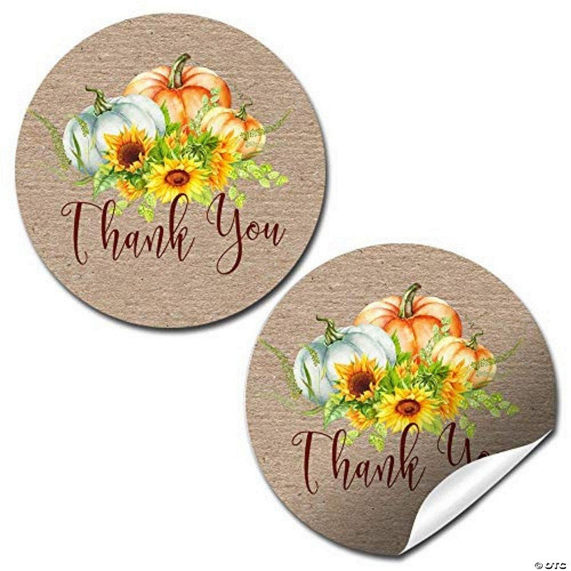 40 Piece(s): AmandaCreation Pumpkins & Sunflowers Envelope Seals 40pc. | USA Decoration®