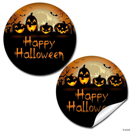 40 Piece(s): AmandaCreation Spooky Jack O' Lantern Envelope Seals 40pc | USA Decoration®