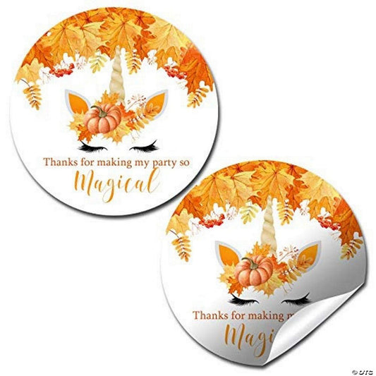 40 Piece(s): AmandaCreation Pumpkin Unicorn Envelope Seals 40pc. | USA Decoration®