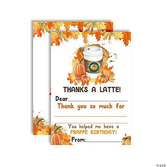 20 Piece(s): Pumpkin Spice Latte Thank You 20pc. by AmandaCreation | USA Decoration®
