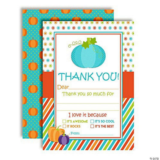 20 Piece(s): Teal Pumpkin Thank You 20pc. by AmandaCreation | USA Decoration®