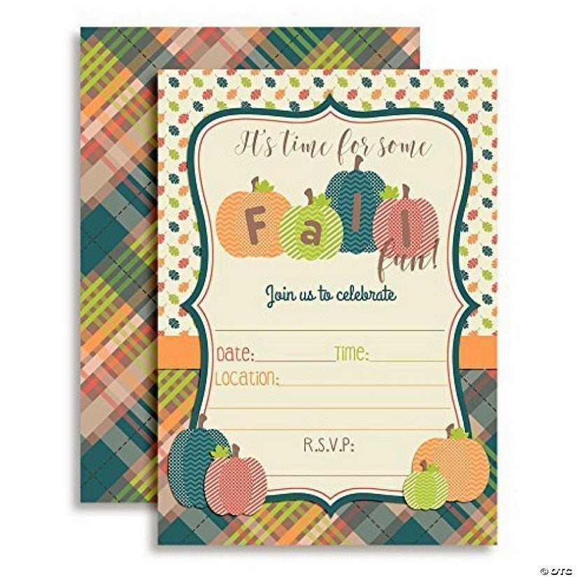 40 Piece(s): Fun Fall Pumpkin Invitations 40pc. by AmandaCreation | USA Decoration®