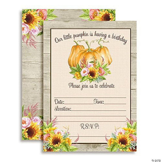 40 Piece(s): Sunflower & Peony Invitations 40pcs. by AmandaCreation | USA Decoration®