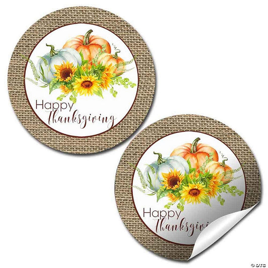 40 Piece(s): AmandaCreation Pumpkins and Sunflowers Envelope Seals 40pc. | USA Decoration®