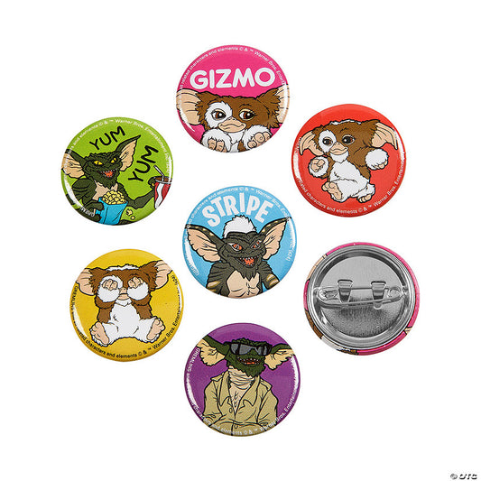1" diam. Bulk 48 Pc. Mini Gremlins™ Characters Metal Buttons | USA Decoration®