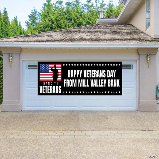 144" x 42" Veterans Day Vinyl Custom Banner – Giant