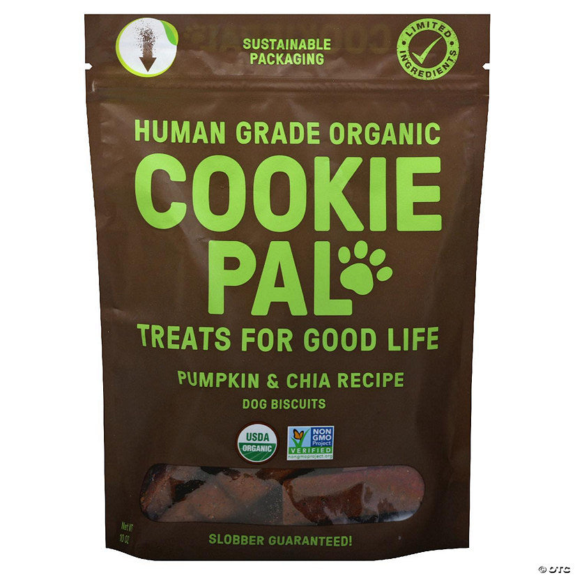 8 Piece(s): Cookie Pal - Dog Treat Organic Pumpkin Chia - 10 oz (Pack of 8) | USA Decoration®