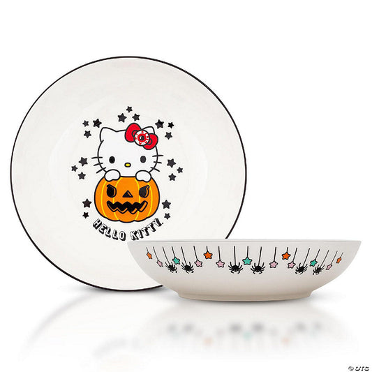 Sanrio Hello Kitty Pumpkin Boo 9-Inch Ceramic Coupe Dinner Bowl | USA Decoration®