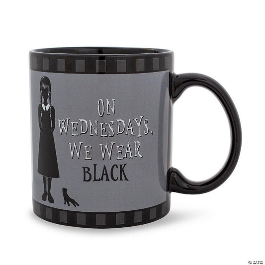 Addams Family Wednesday "On Wednesdays, We Wear Black" 20-Ounce Ceramic Mug | USA Decoration®