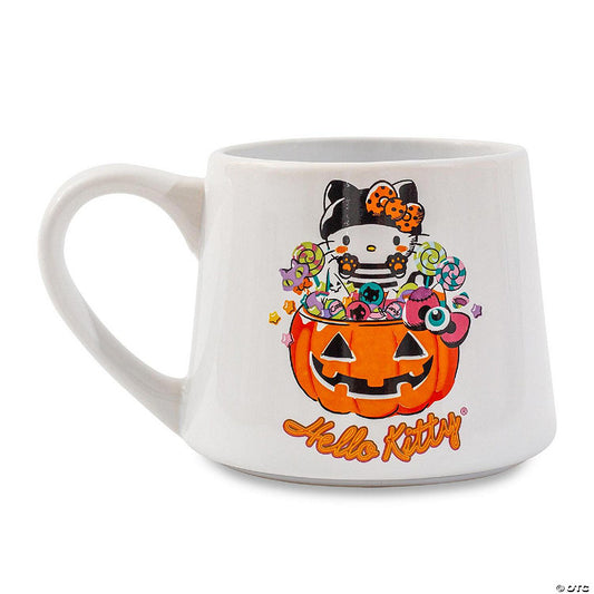 Sanrio Hello Kitty Pumpkin Candy Burglar Tapered Pottery Mug Holds 14 Ounces | USA Decoration®