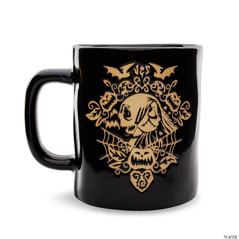 Disney The Nightmare Before Christmas Jack And Sally Wax-Resist Pottery Mug | USA Decoration®
