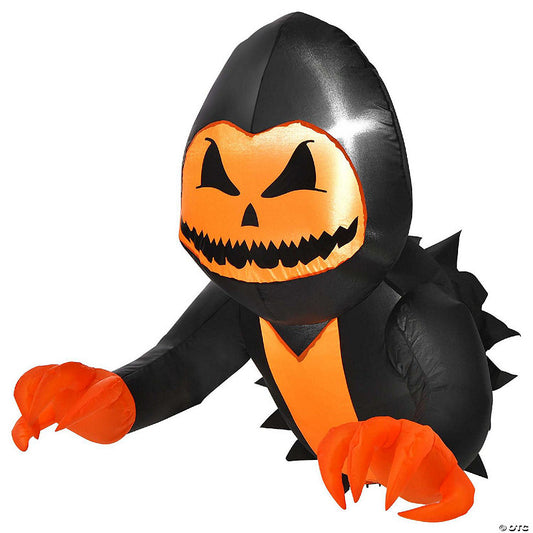 Costway 3.3 FT Halloween Inflatable Pumpkin Head Ghost Broke Out from Window | USA Decoration®