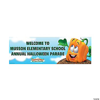 Personalized Spookley the Square Pumpkin™ Banner - Small | USA Decoration®