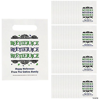 7 1/2" x 10" Bulk 50 Pc. Personalized Beetlejuice™ Paper Treat Bags halloween